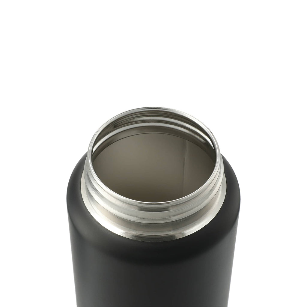Vasco Single Wall Stainless Bottle with Dual Opening Cap, 32 oz Full Color - Black - Left Angle 3
