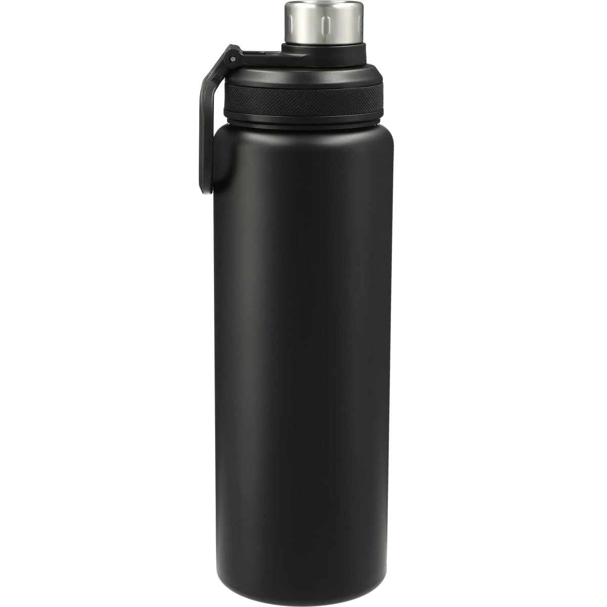 Vasco Single Wall Stainless Bottle with Dual Opening Cap, 32 oz Laser Engraving - Black - Back