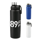 Vasco Single Wall Stainless Bottle with Dual Opening Cap, 32 oz Laser Engraving - Black - Front Group
