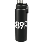Vasco Single Wall Stainless Bottle with Dual Opening Cap, 32 oz Laser Engraving - Black - Front