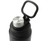 Vasco Single Wall Stainless Bottle with Dual Opening Cap, 32 oz Laser Engraving - Black - Left Angle
