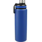 Vasco Single Wall Stainless Bottle with Dual Opening Cap, 32 oz Laser Engraving - Blue - Back