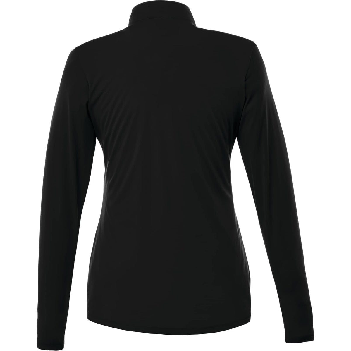 Vega Long Sleeve Tech Half Zip for Women Debossing - Black - Back Flat