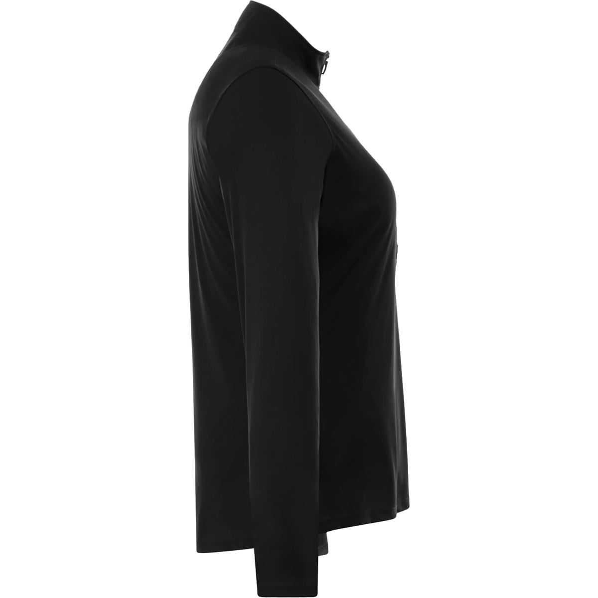 Vega Long Sleeve Tech Half Zip for Women Debossing - Black - Right Side