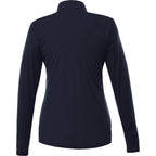 Vega Long Sleeve Tech Half Zip for Women Debossing - Navy - Back Flat