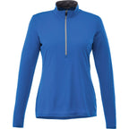 Vega Long Sleeve Tech Half Zip for Women Debossing - New Royal - Front Flat
