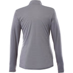 Vega Long Sleeve Tech Half Zip for Women Debossing - Steel Grey - Back Flat