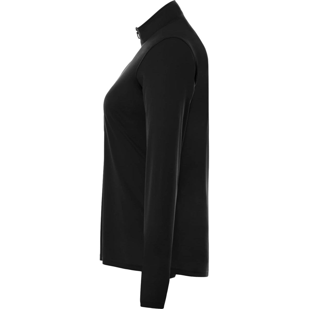 Vega Long Sleeve Tech Half Zip for Women Embroidery - Black - Left Side