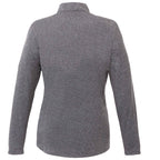 Vega Long Sleeve Tech Half Zip for Women Embroidery - Heather Charcoal - Back Flat