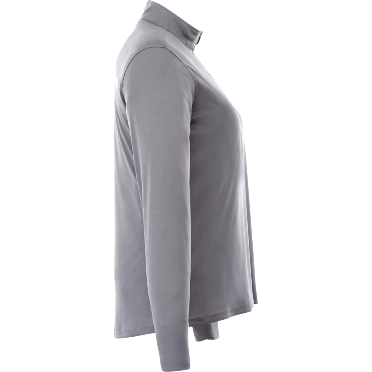 Vega Long Sleeve Tech Half Zip for Women Embroidery - Steel Grey - Right Side