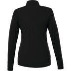 Vega Long Sleeve Tech Half Zip for Women Laser Engraving - Black - Back Flat