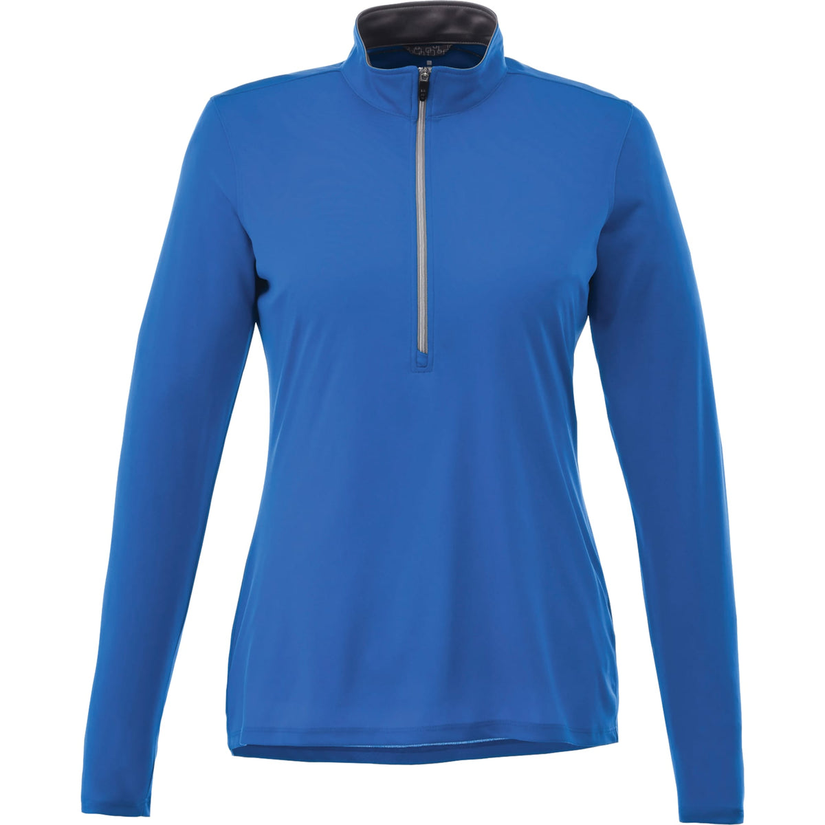 Vega Long Sleeve Tech Half Zip for Women Laser Engraving - New Royal - Front Flat