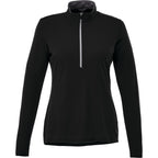 Vega Long Sleeve Tech Half Zip for Women Transfer - Black - Front Flat