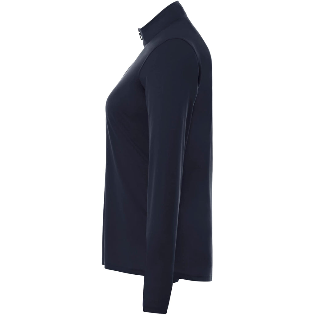 Vega Long Sleeve Tech Half Zip for Women Transfer - Navy - Left Side