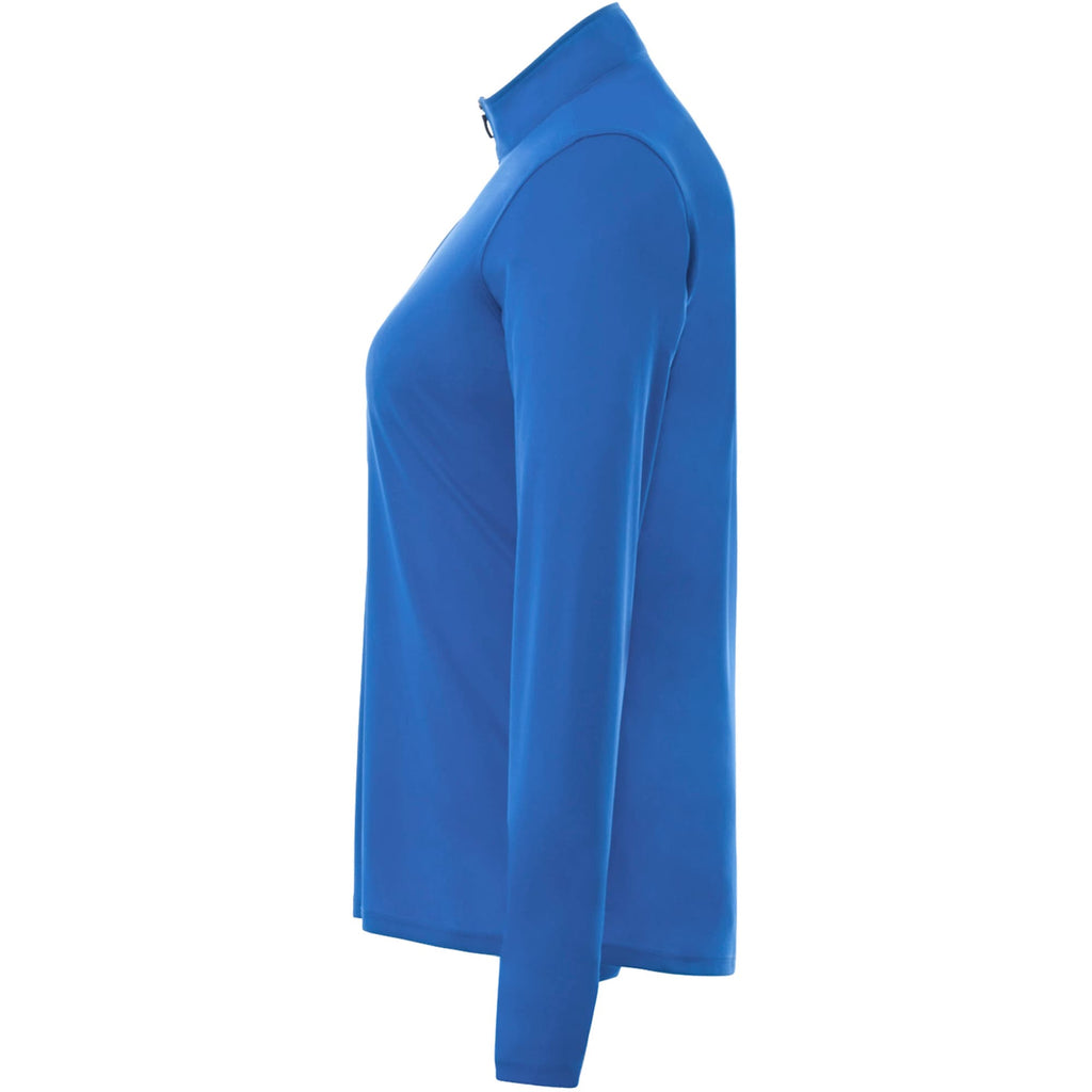 Vega Long Sleeve Tech Half Zip for Women Transfer - New Royal - Left Side