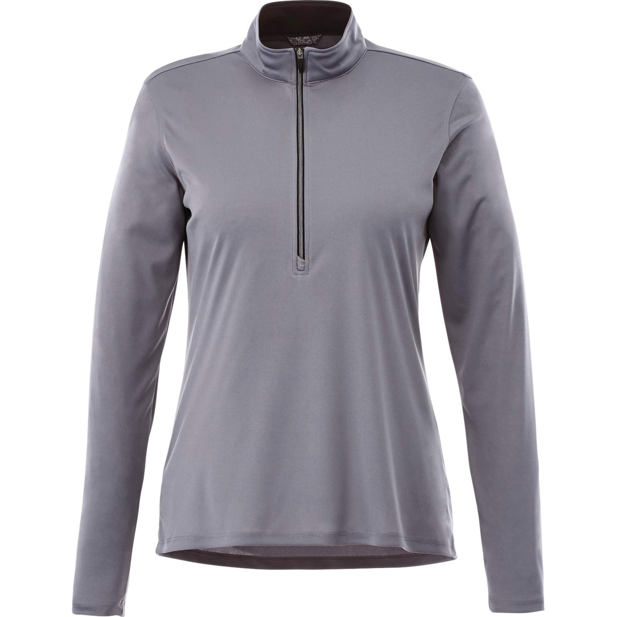 Vega Long Sleeve Tech Half Zip for Women Transfer - Steel Grey - Front Flat