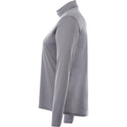 Vega Long Sleeve Tech Half Zip for Women Transfer - Steel Grey - Left Side
