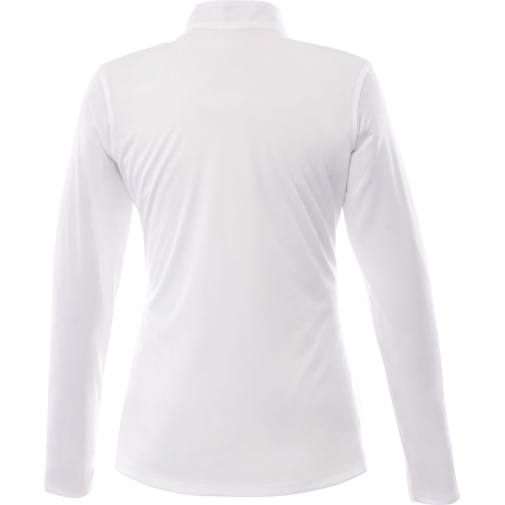 Vega Long Sleeve Tech Half Zip for Women Transfer - White - Back Flat