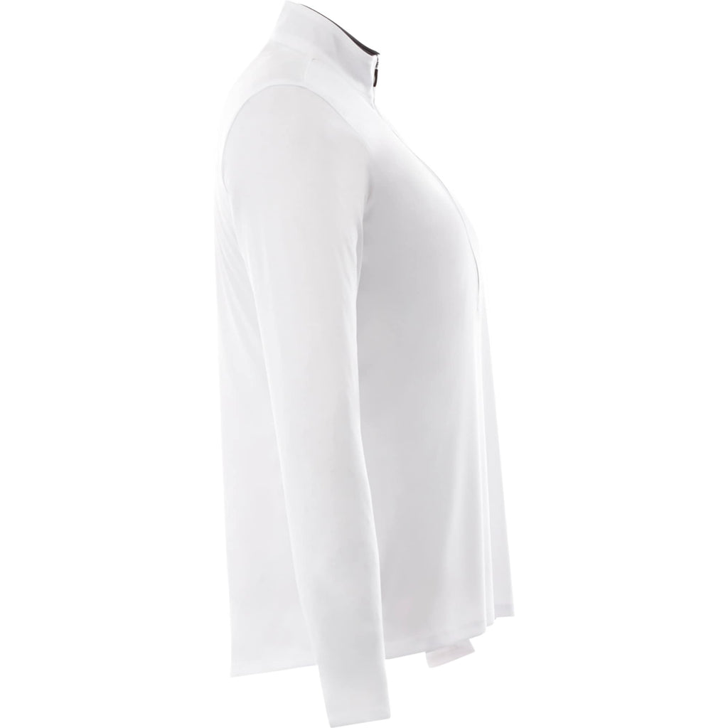 Vega Long Sleeve Tech Half Zip for Women Transfer - White - Right Side