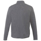 Vega Tech Quarter Zip Pullover for Men Debossing - Heather Charcoal - Back Flat