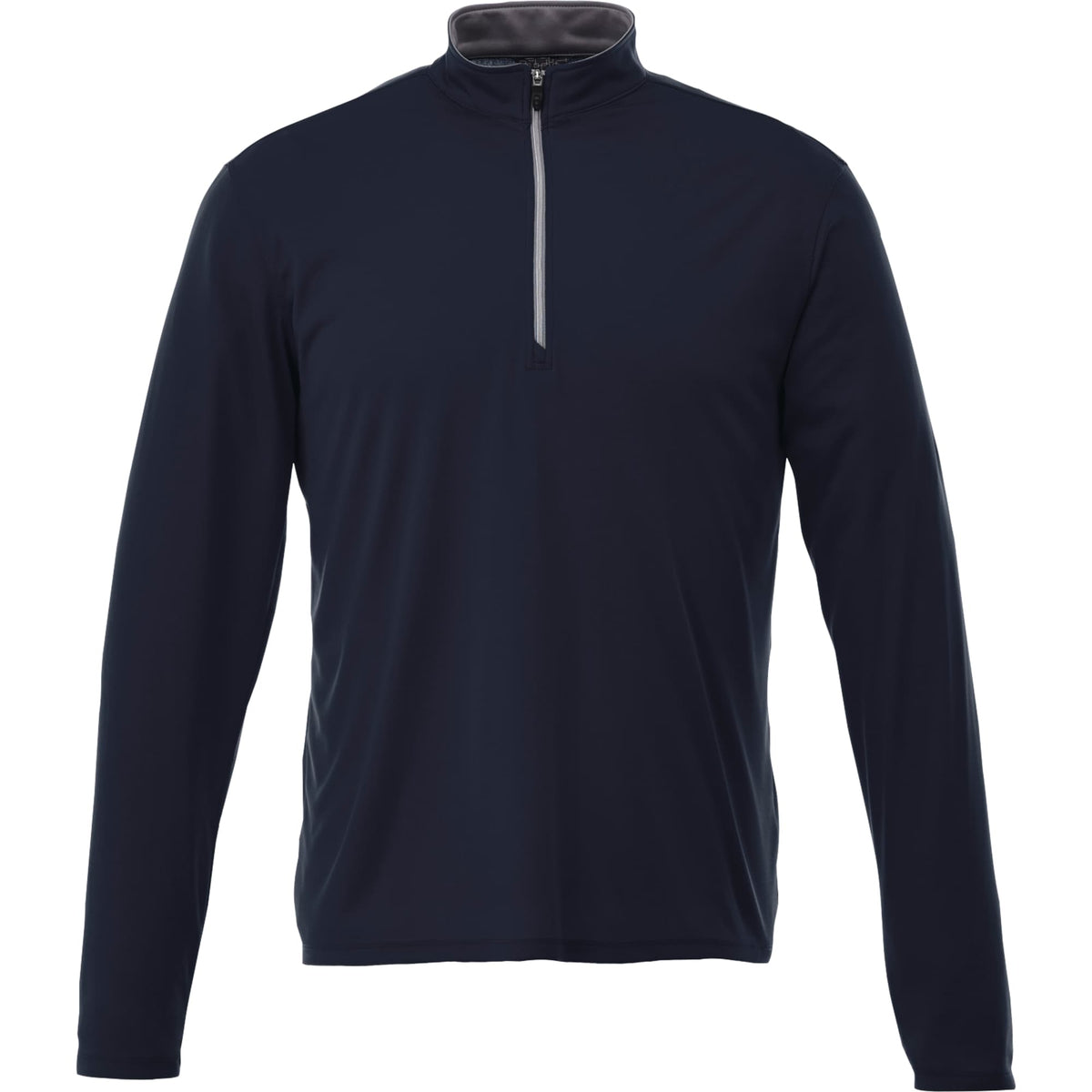 Vega Tech Quarter Zip Pullover for Men Debossing - Navy - Front Flat