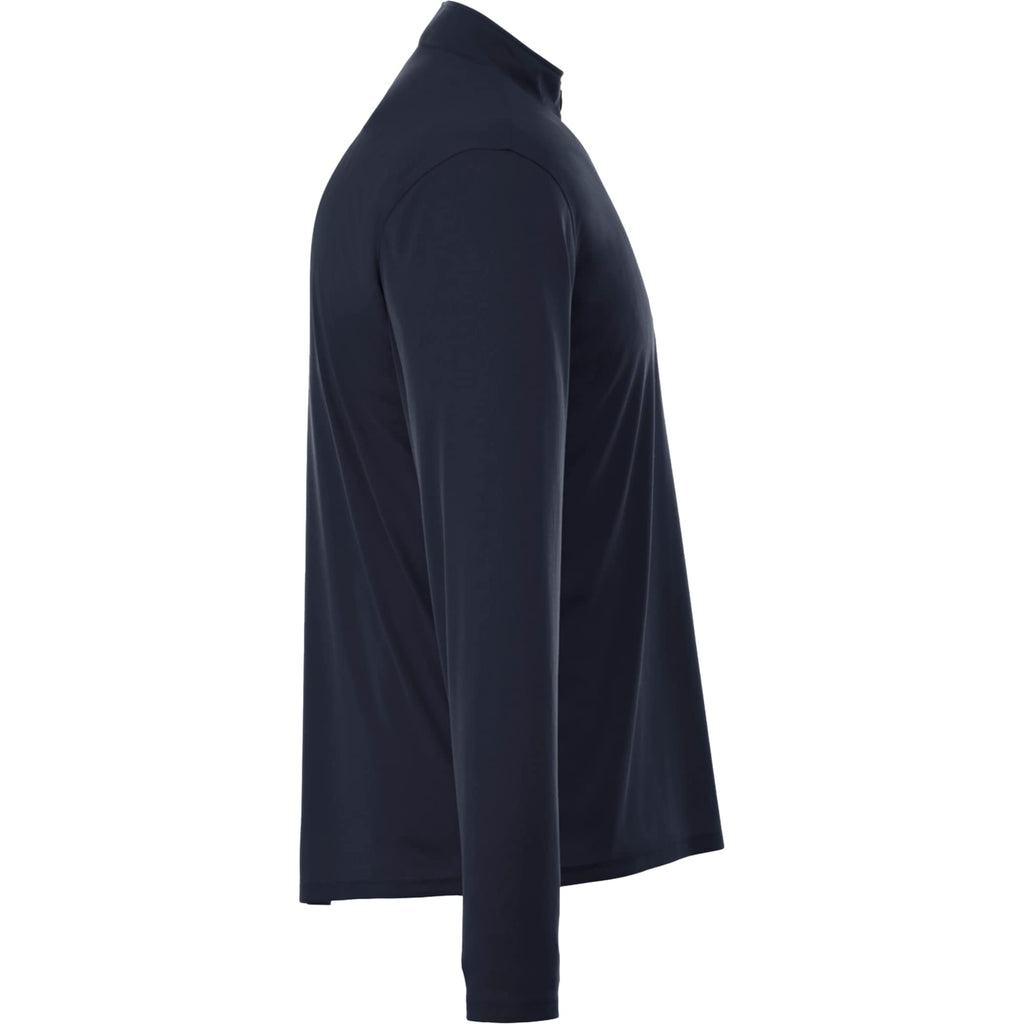 Vega Tech Quarter Zip Pullover for Men Debossing - Navy - Right Side