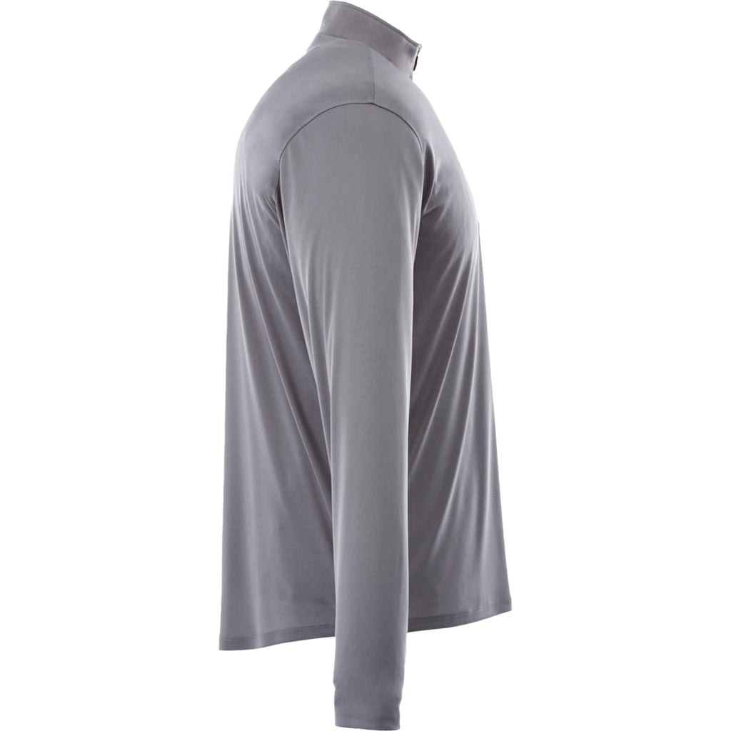 Vega Tech Quarter Zip Pullover for Men Debossing - Steel Grey - Right Side