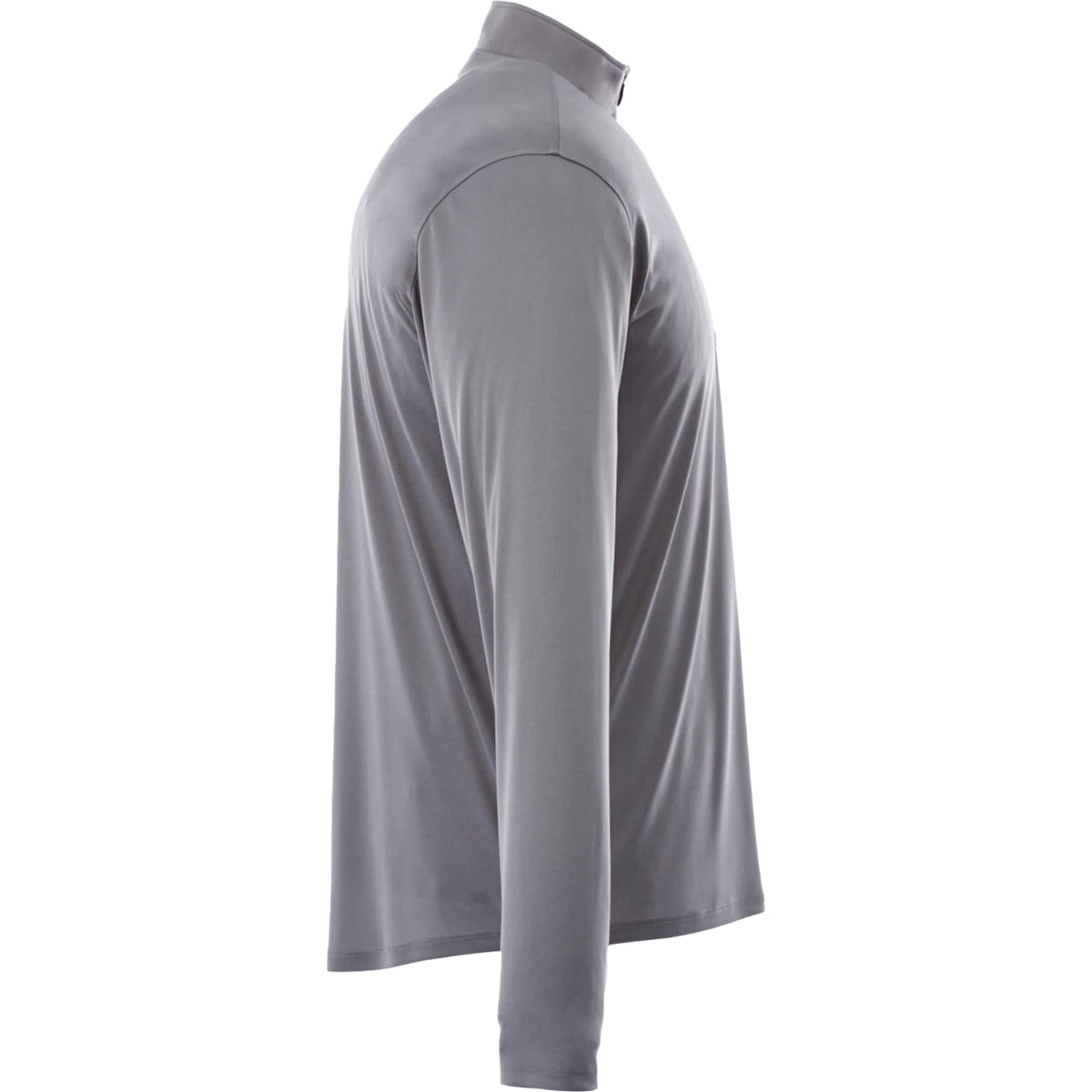 Vega Tech Quarter Zip Pullover for Men Debossing - Steel Grey - Right Side