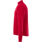 Vega Tech Quarter Zip Pullover for Men Debossing - Team Red - Left Side