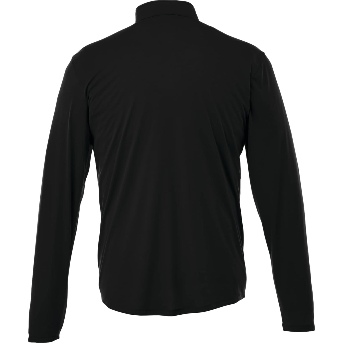 Vega Tech Quarter Zip Pullover for Men Embroidery - Black - Back Flat