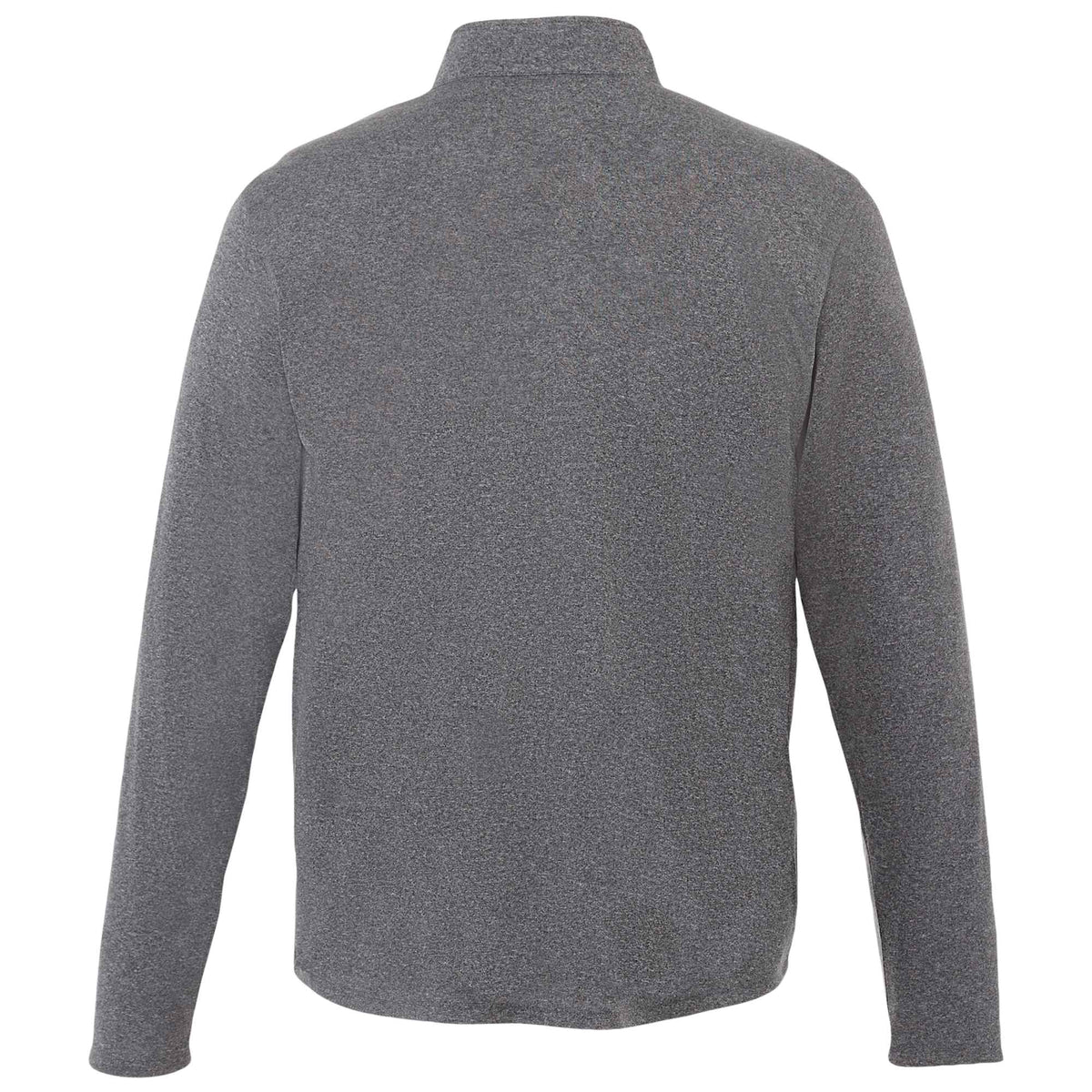 Vega Tech Quarter Zip Pullover for Men Embroidery - Heather Charcoal - Back Flat