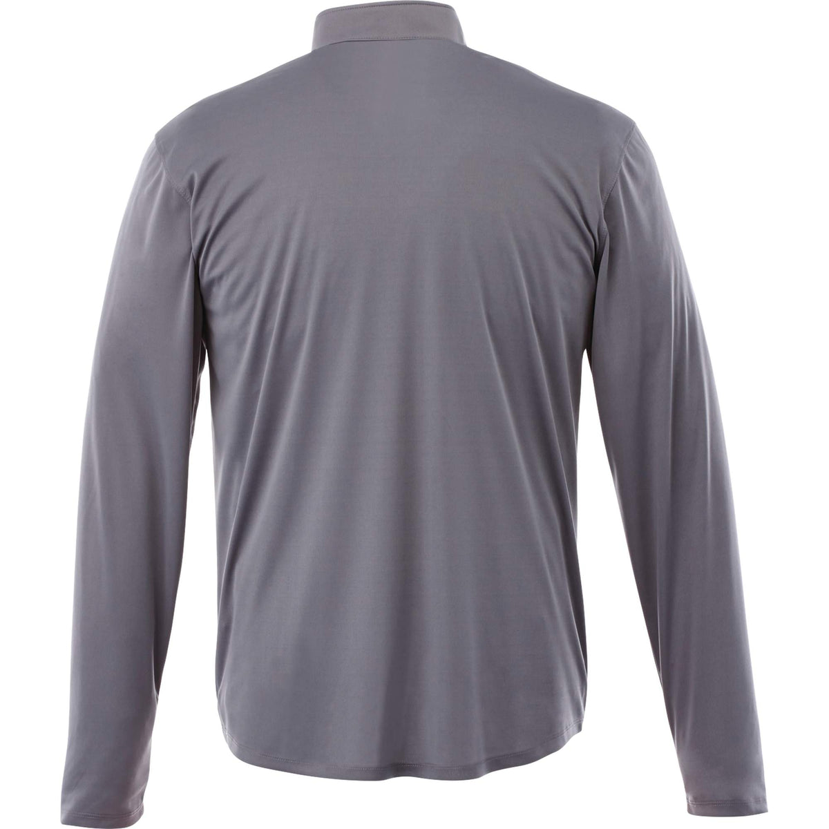 Vega Tech Quarter Zip Pullover for Men Embroidery - Steel Grey - Back Flat