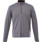 Vega Tech Quarter Zip Pullover for Men Embroidery - Steel Grey - Front Flat