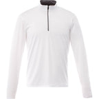 Vega Tech Quarter Zip Pullover for Men Embroidery - White - Front Flat