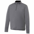 Vega Tech Quarter Zip Pullover for Men Laser Engraving - Heather Charcoal - Front Flat