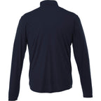 Vega Tech Quarter Zip Pullover for Men Laser Engraving - Navy - Back Flat