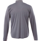 Vega Tech Quarter Zip Pullover for Men Laser Engraving - Steel Grey - Back Flat