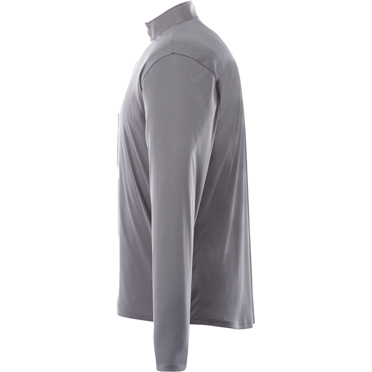 Vega Tech Quarter Zip Pullover for Men Laser Engraving - Steel Grey - Left Side