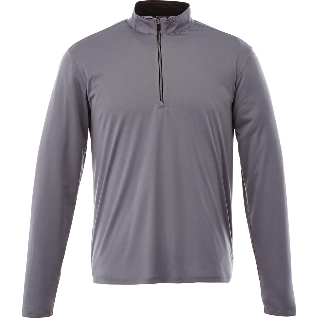Vega Tech Quarter Zip Pullover for Men Transfer - Steel Grey - Front Flat