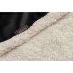 Velour Sherpa Blanket, 50 x 60 Inches Embroidery - Black - Detail 2