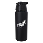 Velvet Touch Aluminum Bottle, 24 oz - Black - Silk Screen