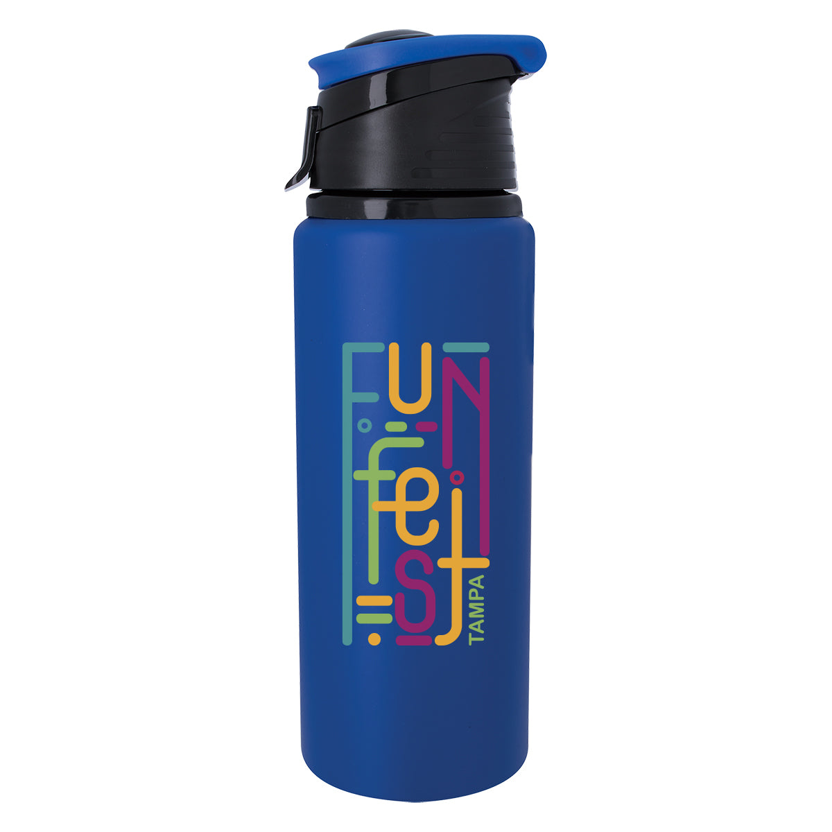 Velvet Touch Aluminum Bottle, 24 oz - Blue - Colorbrite