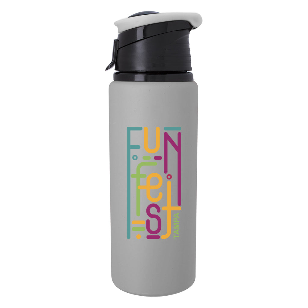 Velvet Touch Aluminum Bottle, 24 oz - Gray - Colorbrite