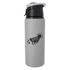 Velvet Touch Aluminum Bottle, 24 oz - Gray - Silk Screen