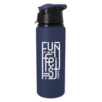 Velvet Touch Aluminum Bottle, 24 oz - Navy - Silk Screen