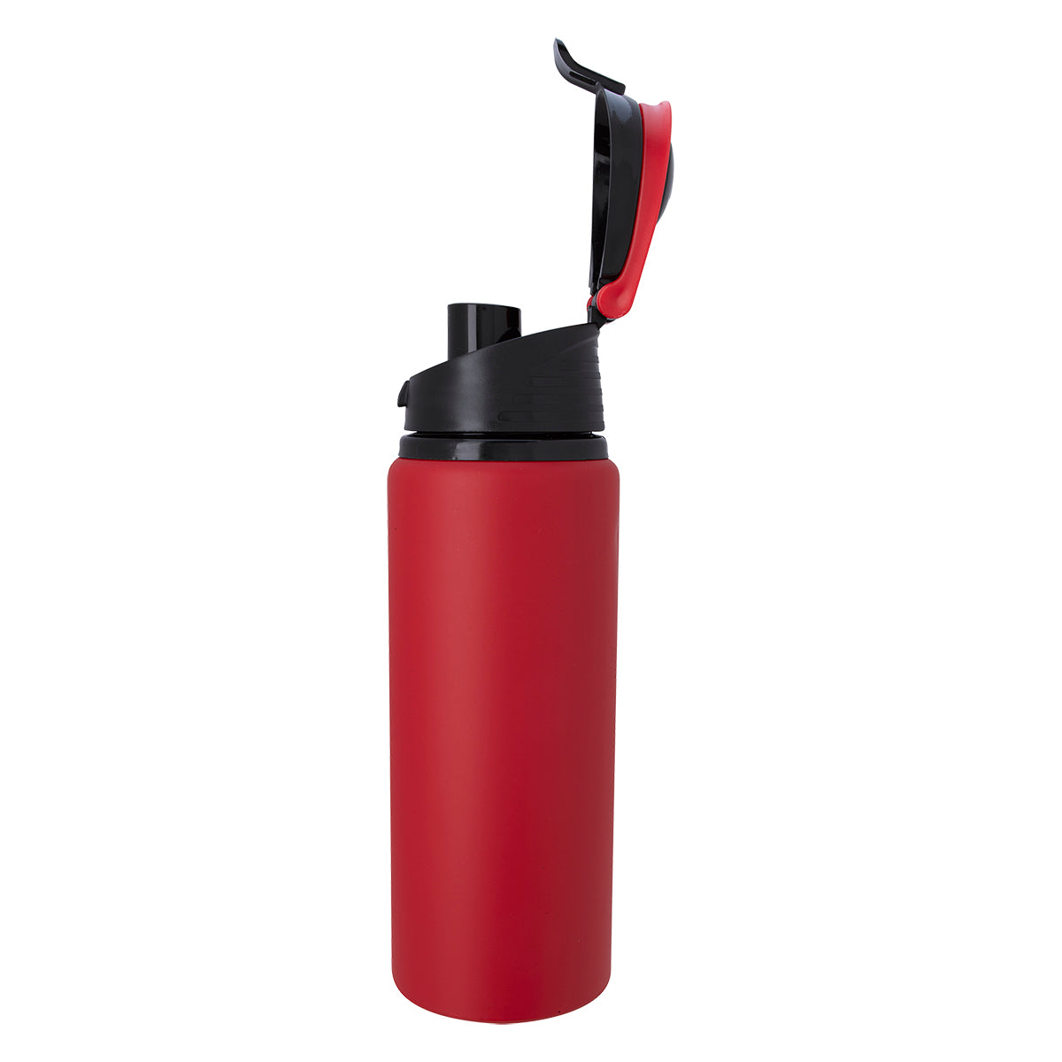 Velvet Touch Aluminum Bottle, 24 oz - Red - LidUp_Blank