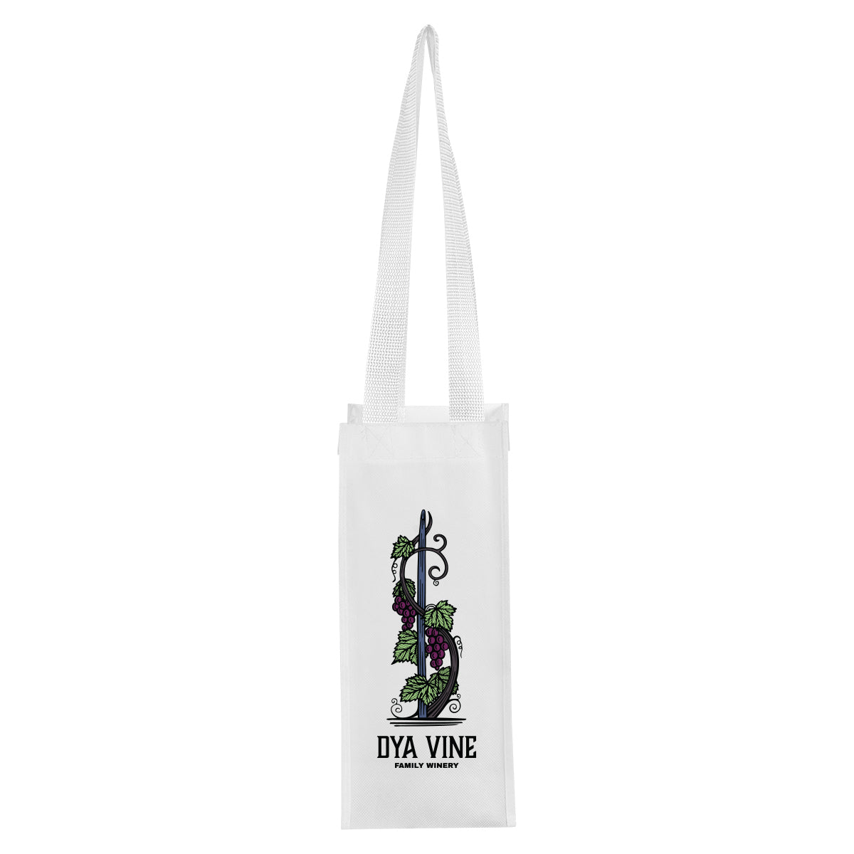 Venice Non-Woven Wine Tote Bag in Recycled PET - White - Colorbrite