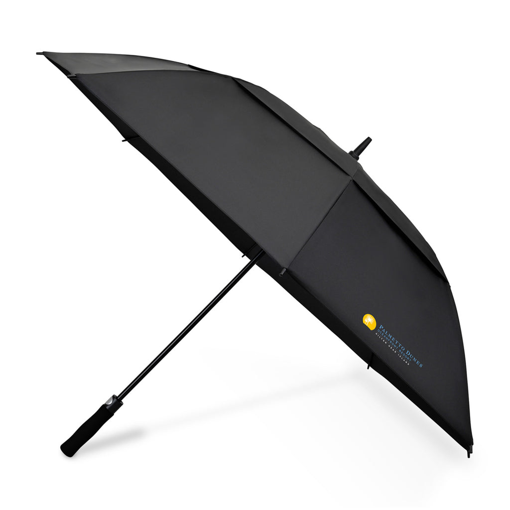 Vented Golf Umbrella with Double Canopy, 60 Inch Transfer - Black - View 1