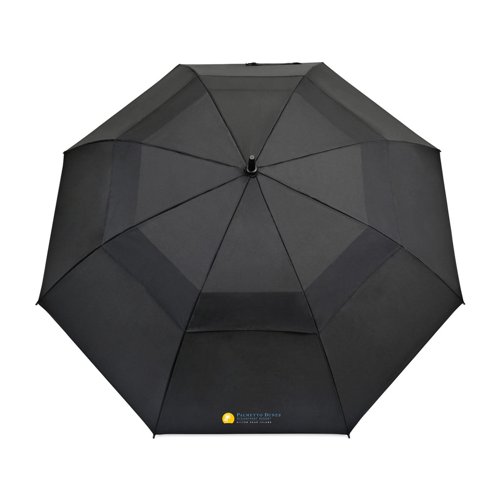 Vented Golf Umbrella with Double Canopy, 60 Inch Transfer - Black - View 2
