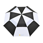 Vented Golf Umbrella with Double Canopy, 60 Inch Transfer - Black-White - View 2